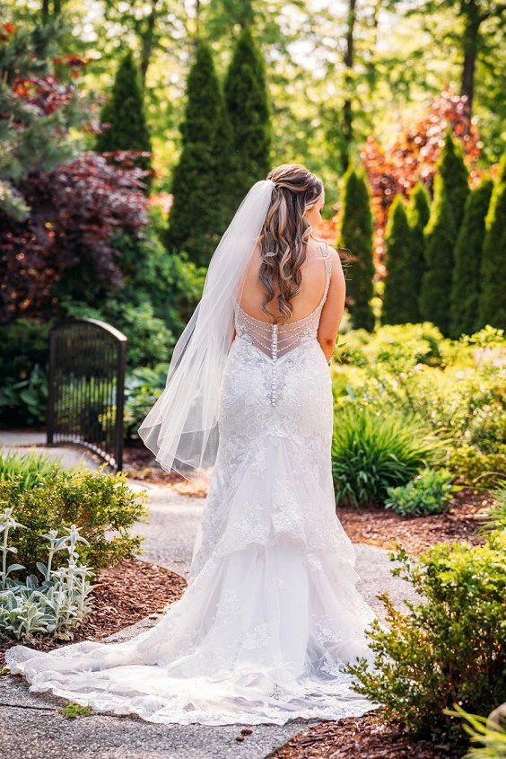 back of wedding dress